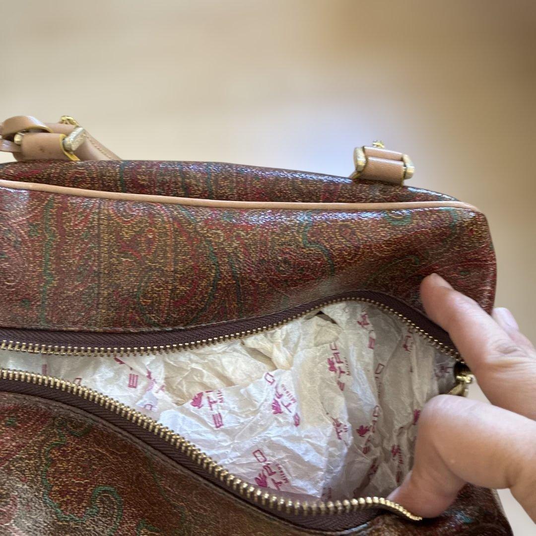 vurisho様エトロブラウン ハンドバッグ