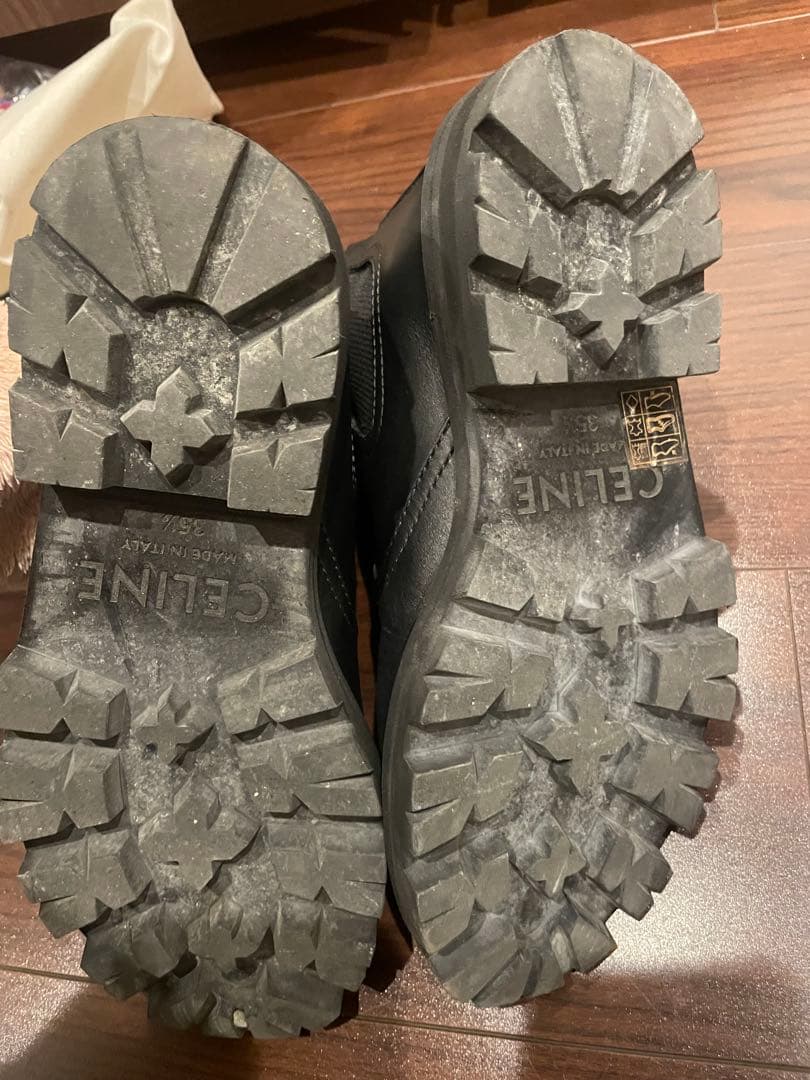 CELINE ブラック サイドゴアブーツ35.5