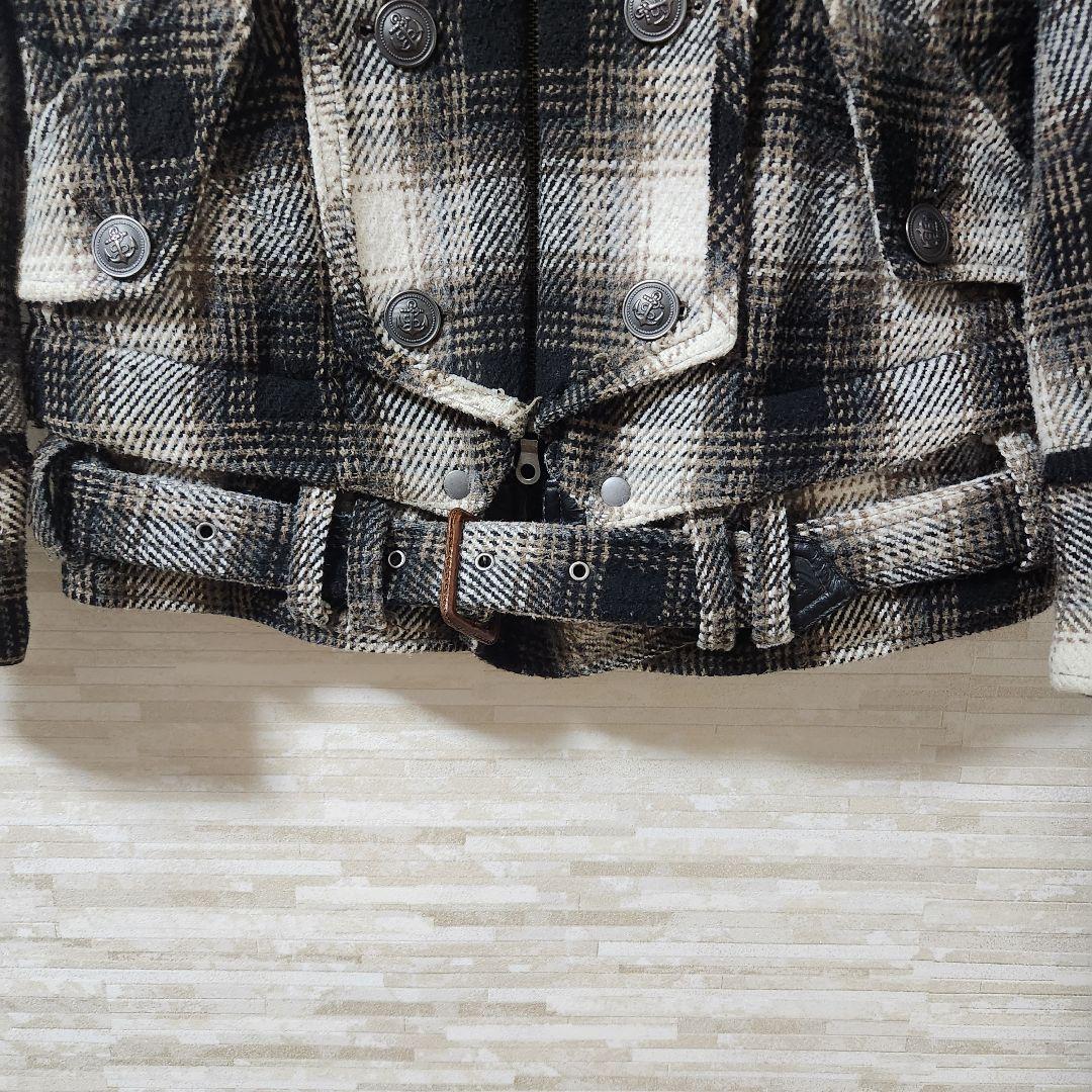 y2k PPFM ナポレオンジャケット チェック柄