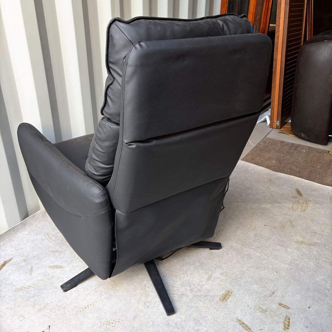 取付無料！ニトリ 2モーター 本革ダークグレー電動リクライニングパーソナルチェア