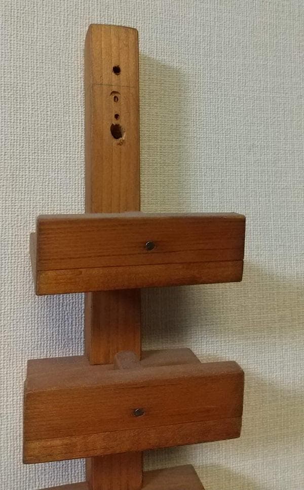 【ハンドメイド壁掛けラック】木製メガネスタンド