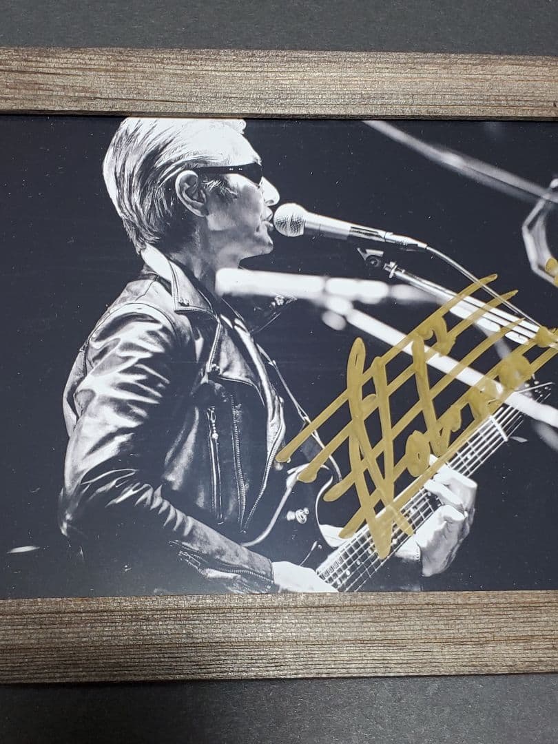 横浜銀蝿 Johnny 直筆サイン入り フォトスタンド 非売品