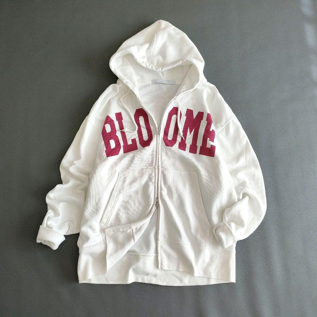 フレームワーク プリントZIPパーカー ロゴ フード