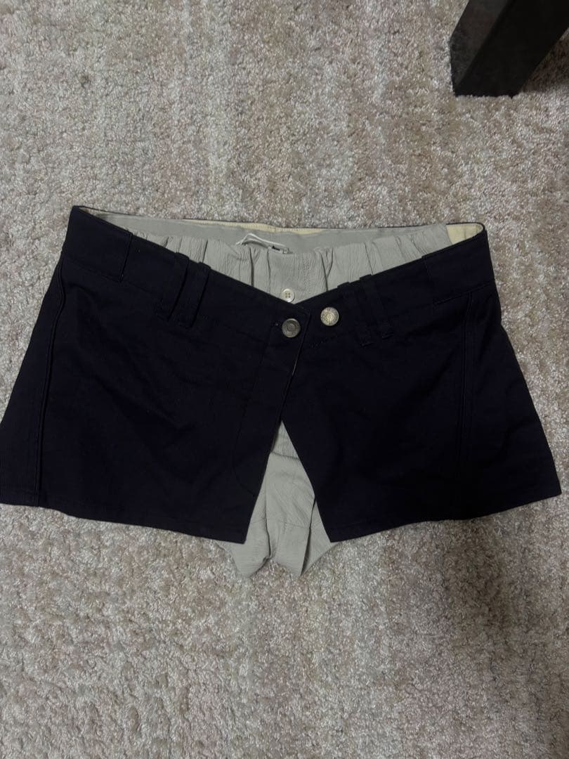 open yy レイヤードミニスカート&ボクサーショーツ