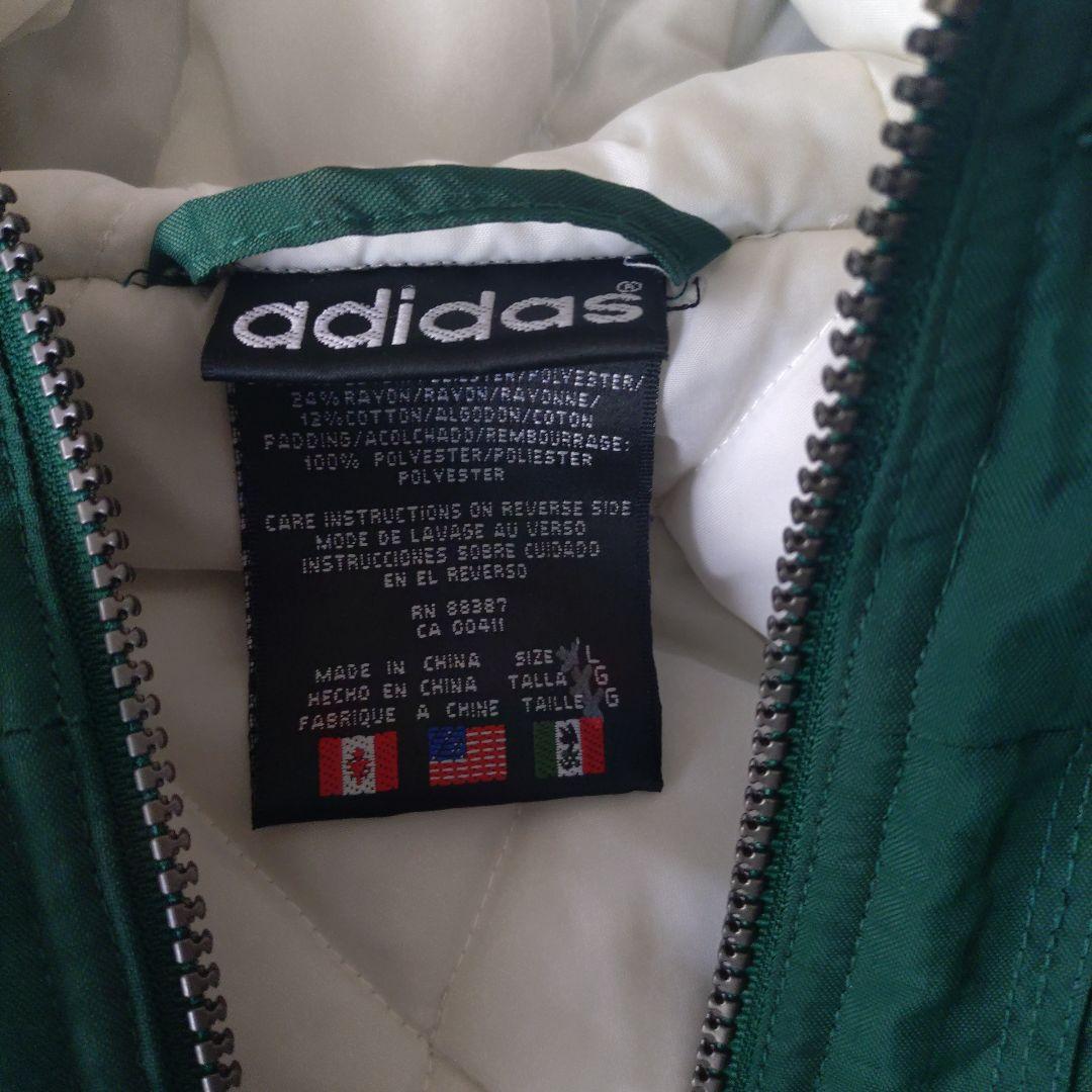 古着　レア 90s アディダス 刺繍ロゴ スリーライン 中綿 ヴィンテージ