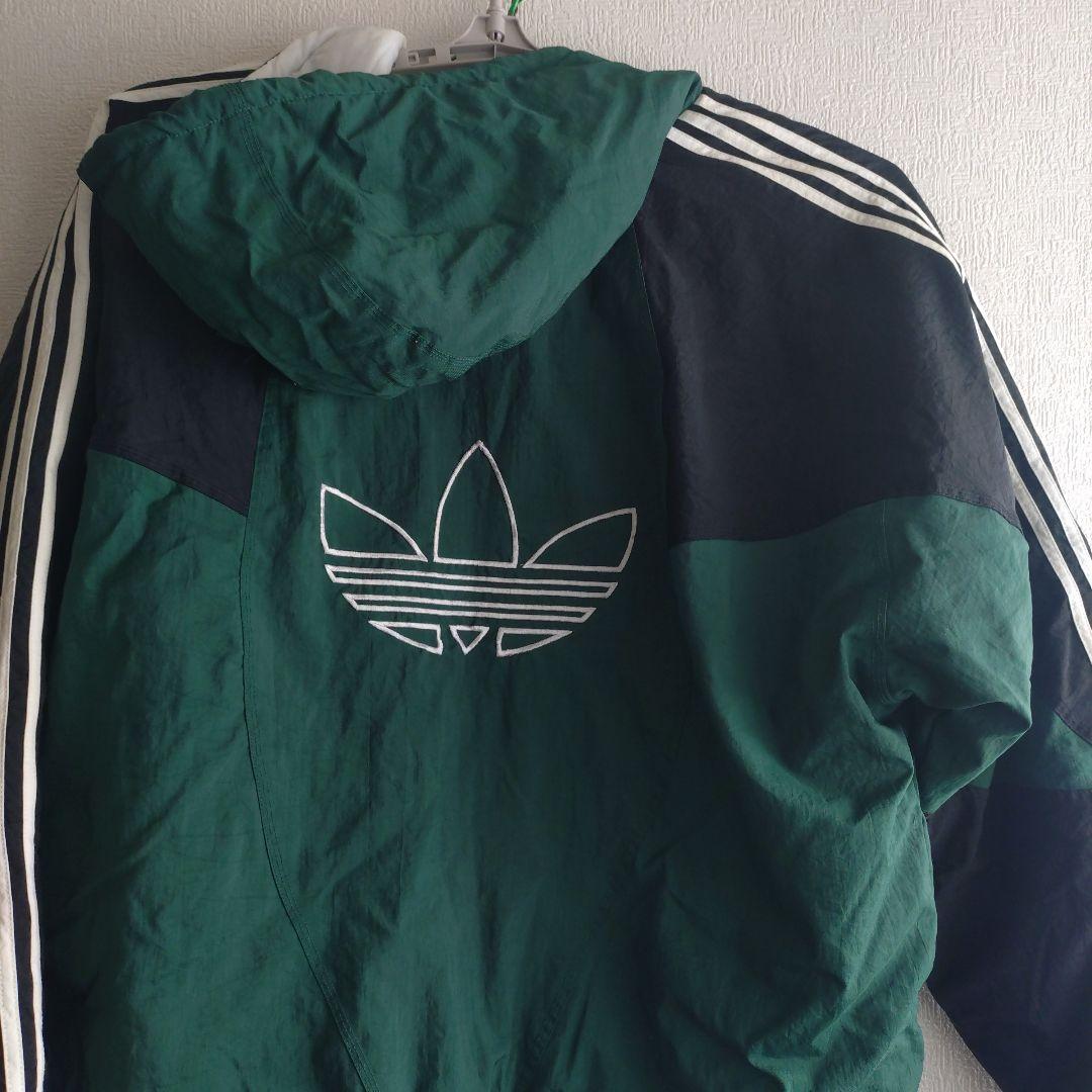 古着　レア 90s アディダス 刺繍ロゴ スリーライン 中綿 ヴィンテージ