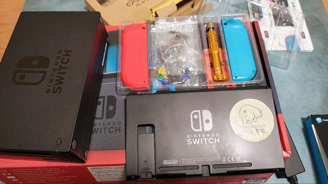 Nintendo Switch　本体　付属品全てあり クリア外装キット仕様