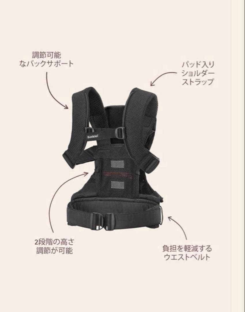 【新品未使用】　ベビービョルン　ONE KAI AIR　メッシュ　ブラック