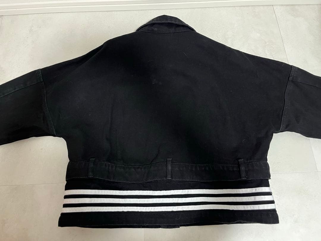 adidas 黒デニムジャケットLアディブレイク