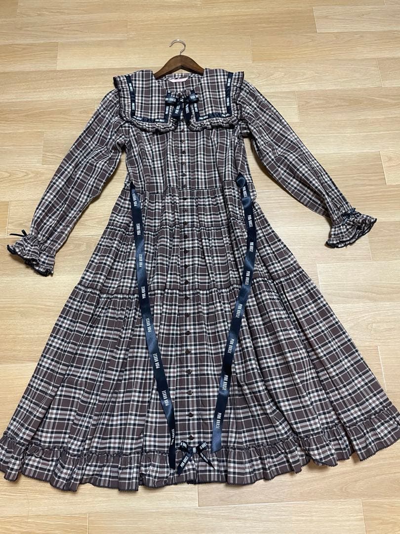 チェックワンピース(PINK HOUSE×misako aoki)