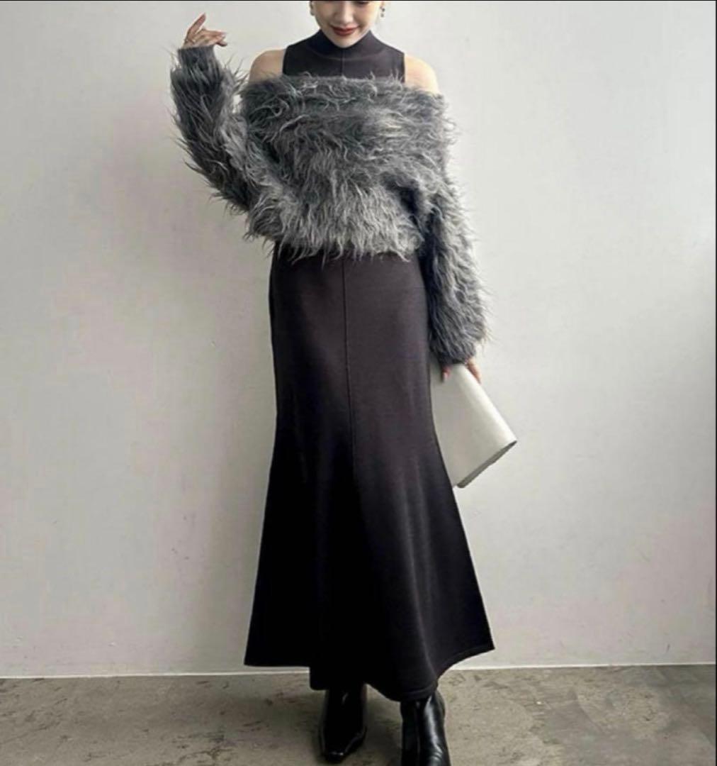 2024✨️完売品 アニュアンス オフショル レイヤードニットワンピース 2WAY