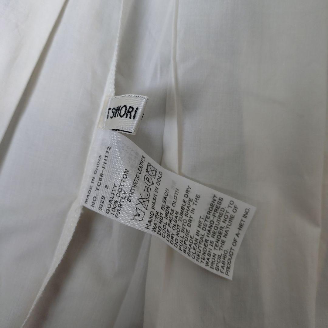 TSUMORICHISATO　ツモリチサト　デザインシャツワンピース　ホワイトM