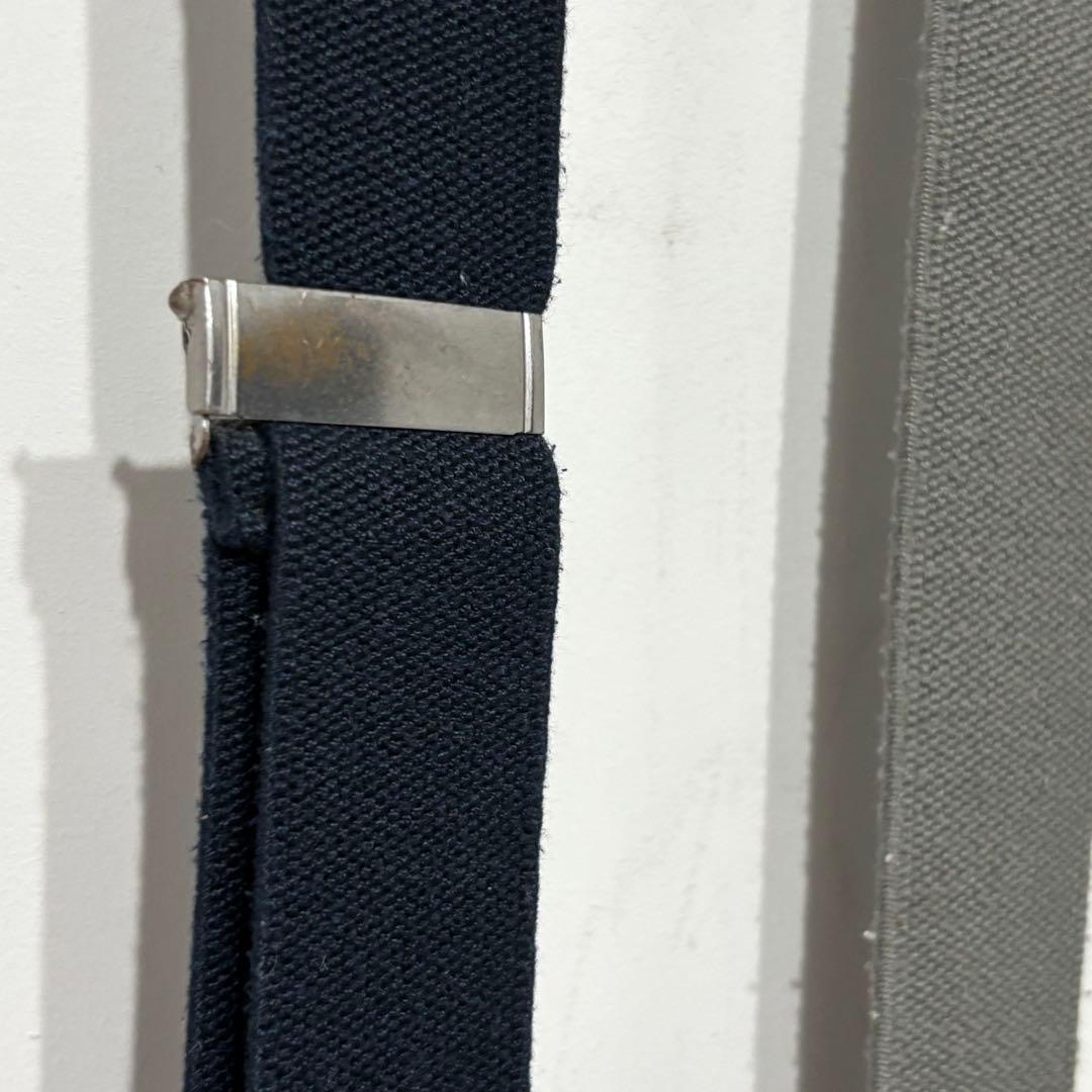 NIGEL CABOURN サスペンダー ネイビー ナイジェルケーボン レザー