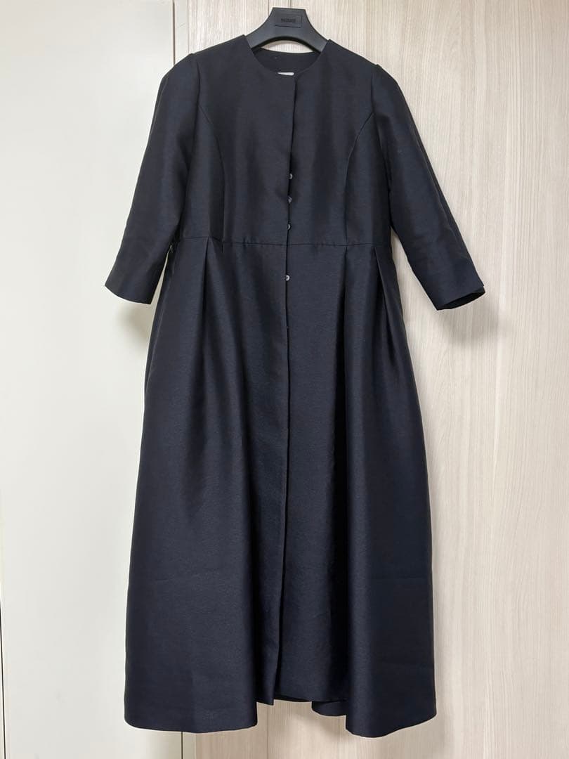 KEISUZUKI UNIユニ ミカドシルク ネイビーワンピース9号