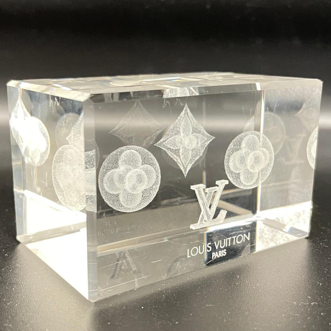 LOUIS VUITTON ヴィトン クリスタル ペーパーウェイト モノグラム