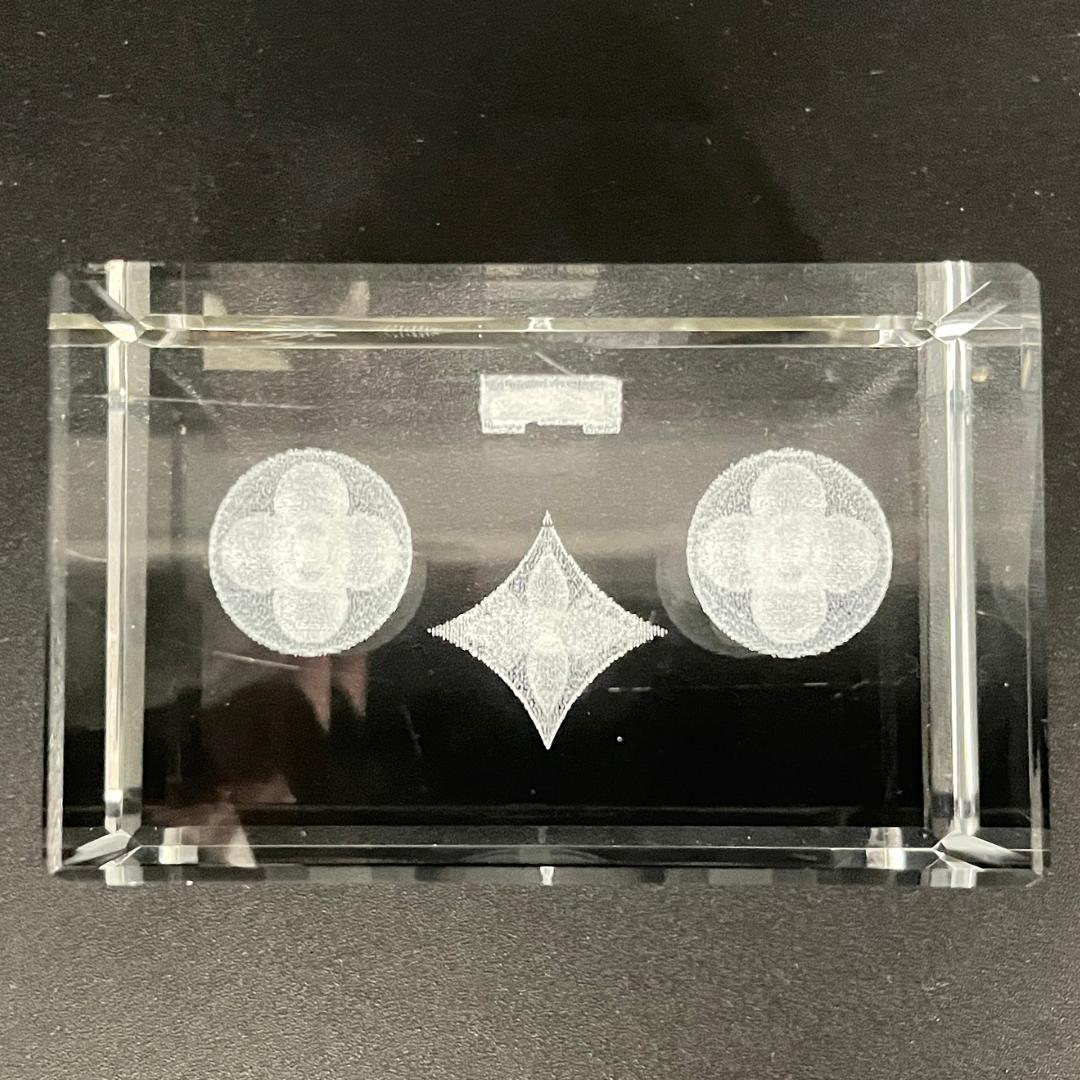 LOUIS VUITTON ヴィトン クリスタル ペーパーウェイト モノグラム