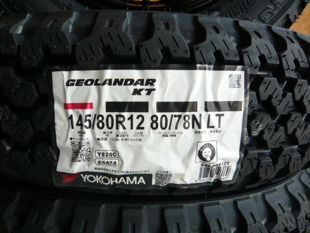 ya-co8　ナット付き☆ヨコハマジオランダーKT☆145/80R12LT