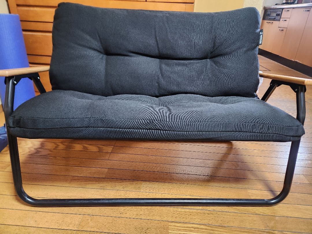 キャプテンスタッグ　ベンチ　ベンチカバー付き　ほぼ未使用　黒