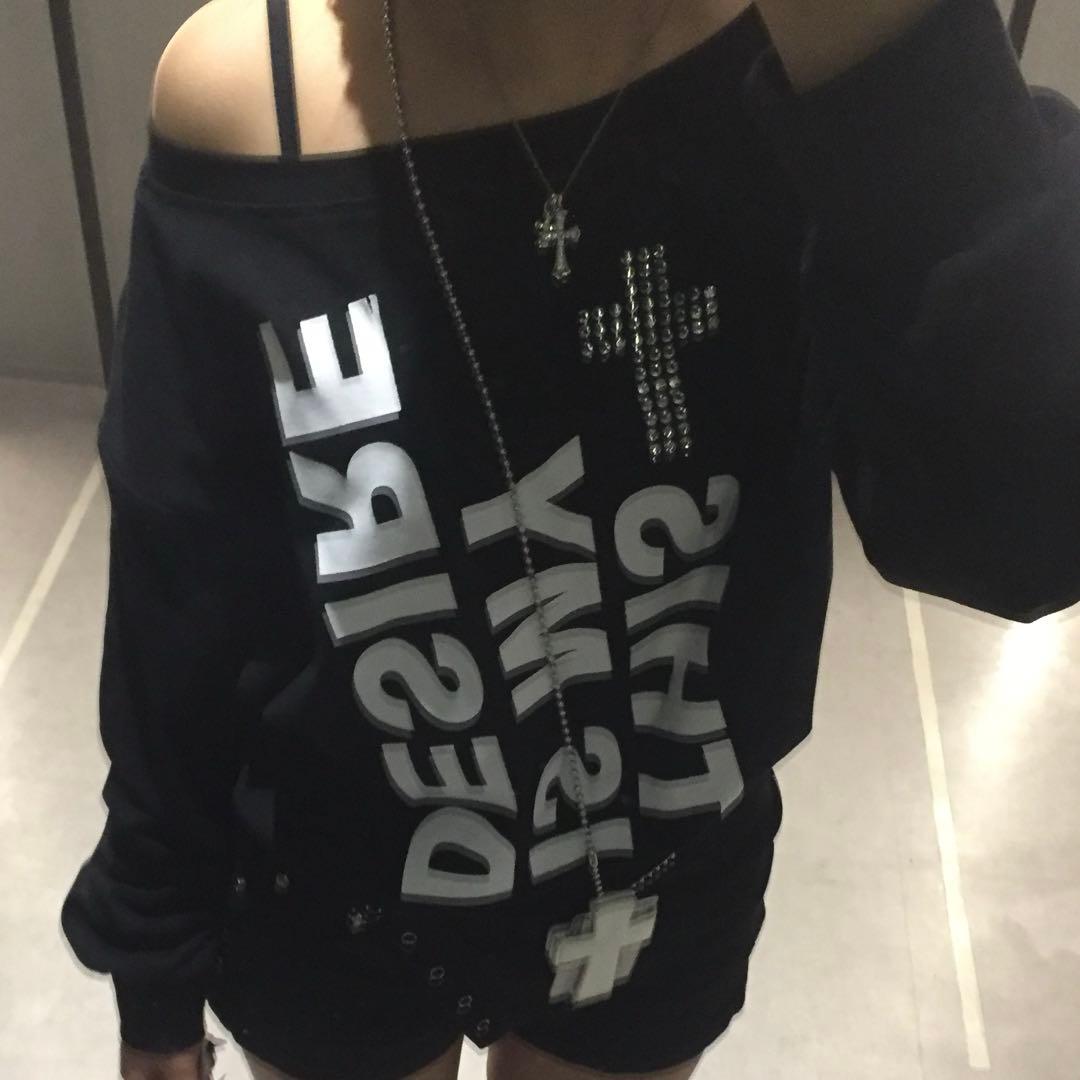 トップス SETUP-EXE BOLD LETTERING LOOSE TOP