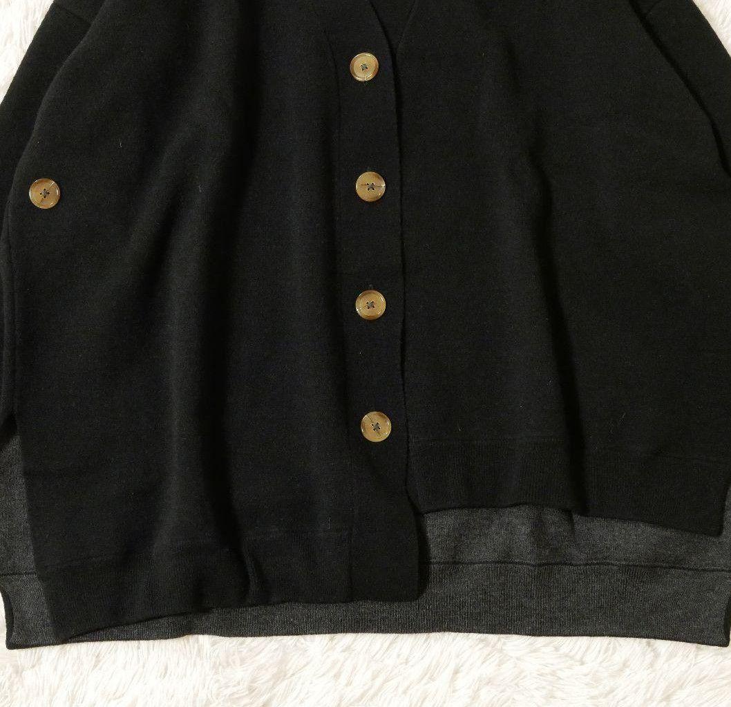 美品 ナゴンスタンス double face cardigan アシンメトリー