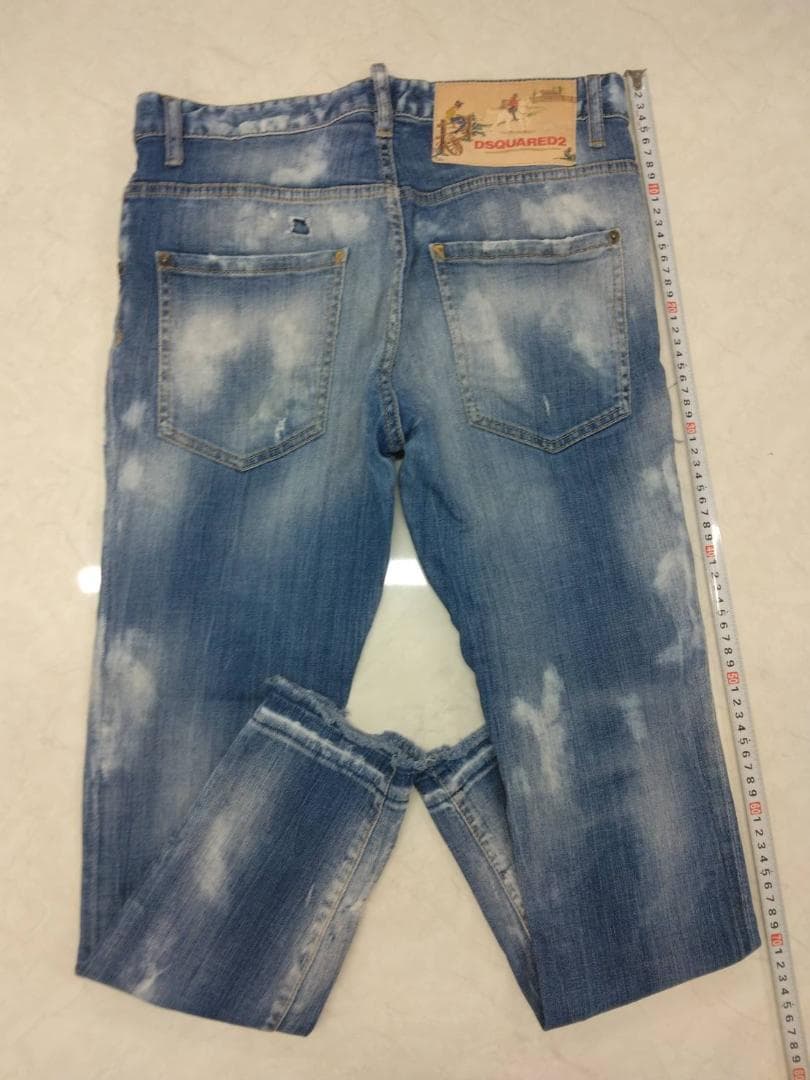 DSQUARED2 デニムパンツ ブルー ダメージ加工 サイズ46