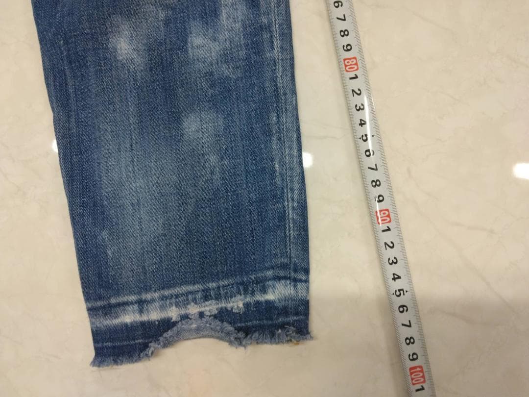 DSQUARED2 デニムパンツ ブルー ダメージ加工 サイズ46