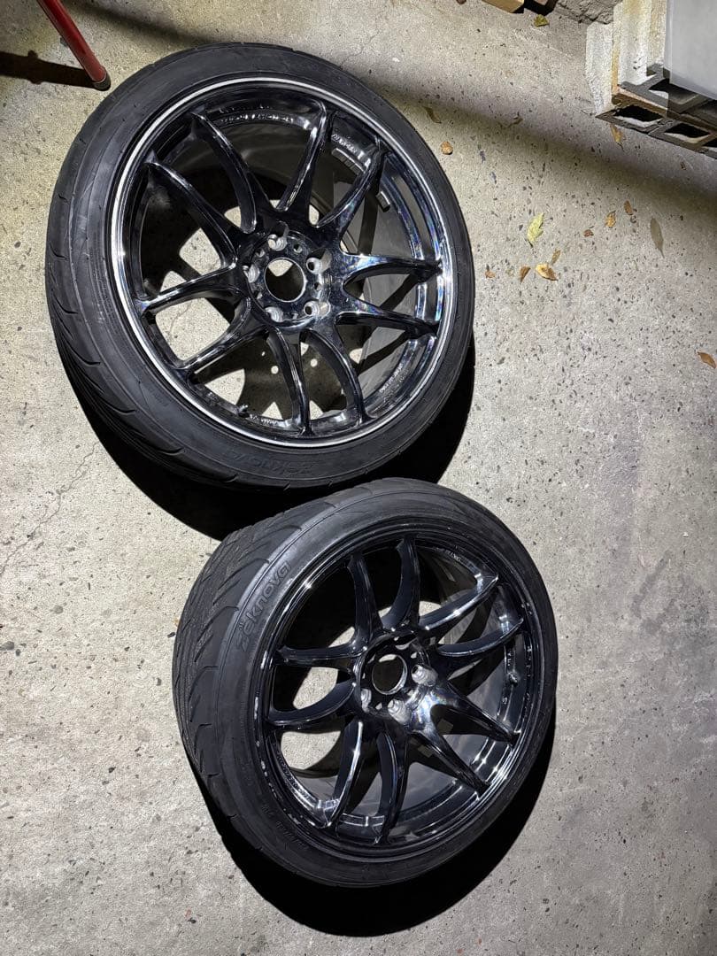 【希少】work emotion cr極メッキ18×9.5J +38 2本セット