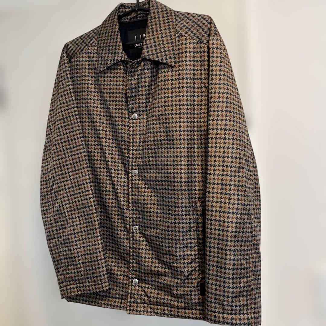 【最終値下げ】dunhill メンズ　ナイロンジャケット　S 千鳥格子柄