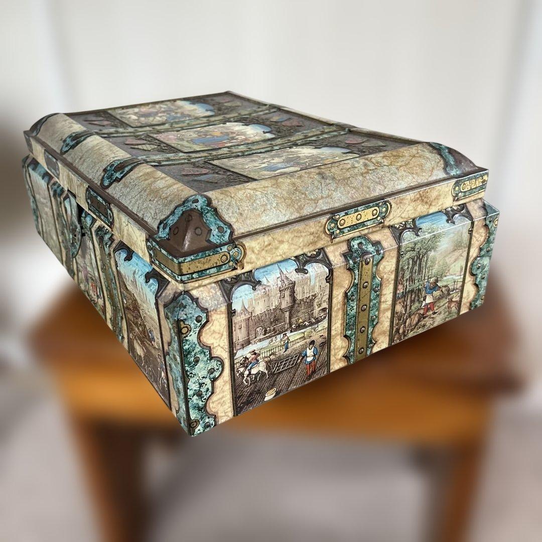 ヴィンテージ　大きなブリキ缶ボックス　素敵