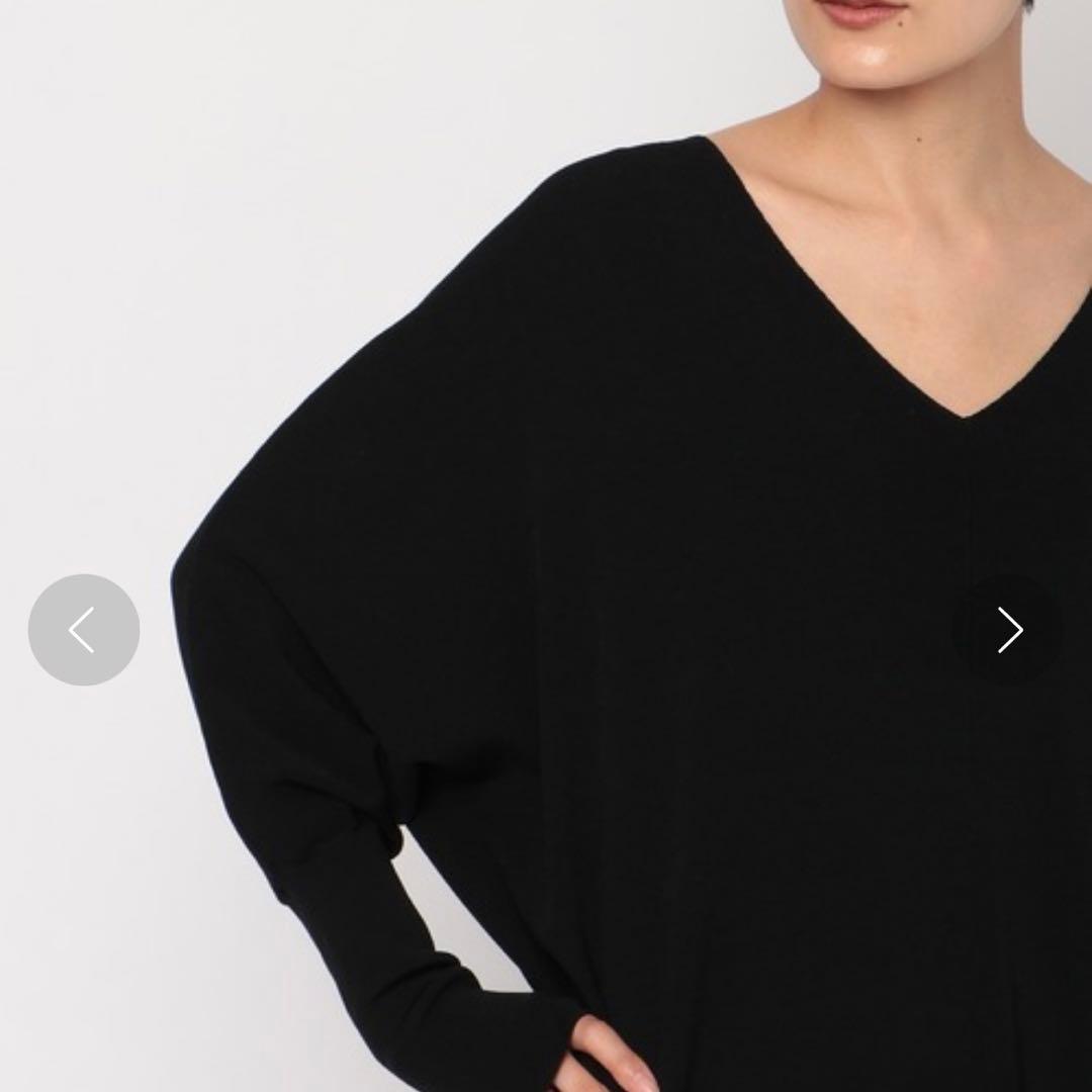 美品✨️ ETRE TOKYO ハイゲージドルマンスリーブニットワンピース 黒