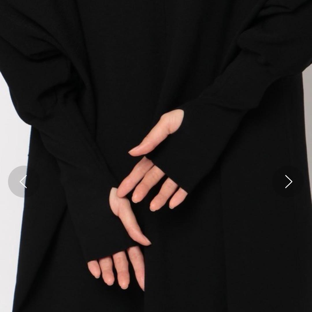 美品✨️ ETRE TOKYO ハイゲージドルマンスリーブニットワンピース 黒