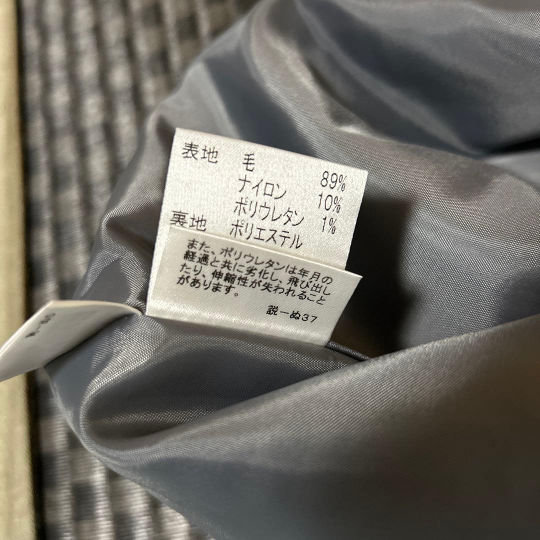 美品✨バーバリーブルーレーベル　ノバチェックミニ巻きスカートグレー