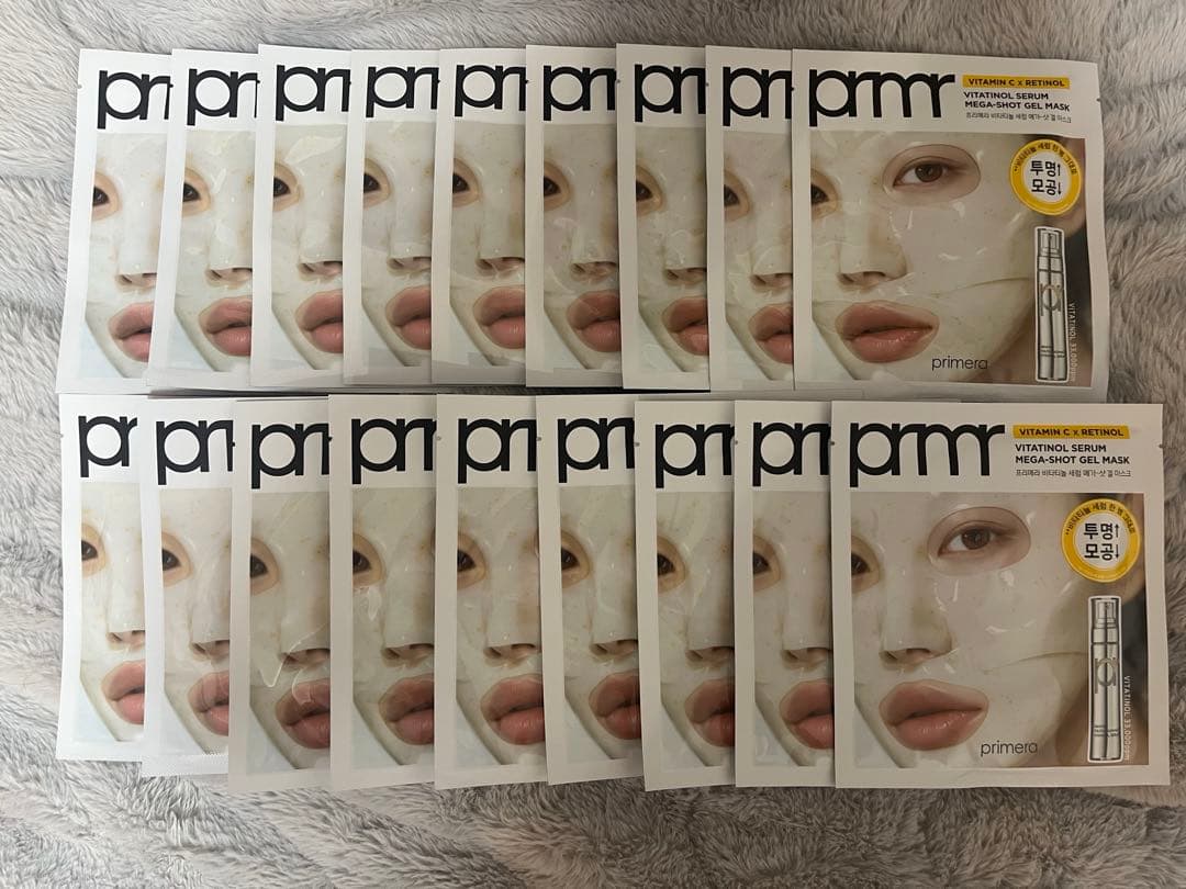 【primera】ビタチノールセラムメガショットゲルマスク【18枚】