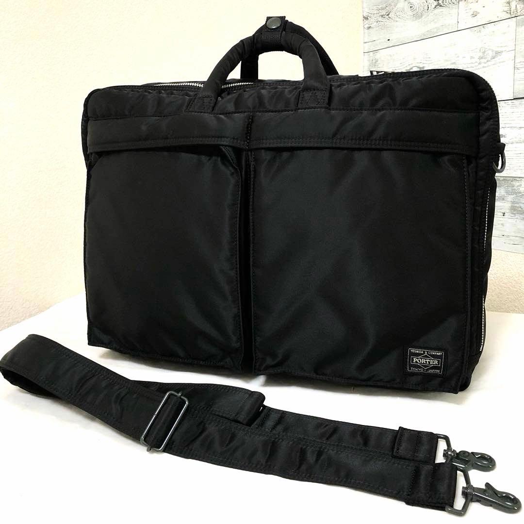 新品同様✨新型 ポータータンカー ビジネスバッグ3way 2層 A4可 ブラック
