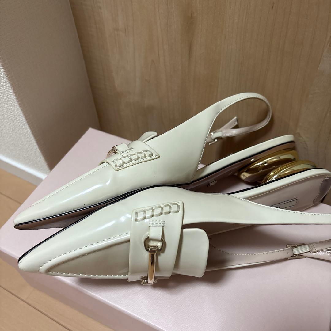 Her lip to Bit Slingback Mules 38サイズ　バニラ