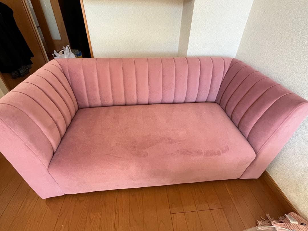 Francfrancシュエット ソファ 2S ピンク