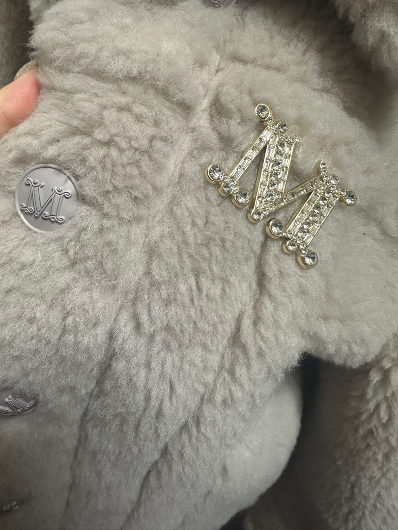 MaxMara ベージュ ファーショートジャケット