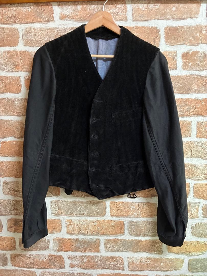 30s 40s フレンチヴィンテージ　ジレジャケット　サーヴァントコーデュロイ