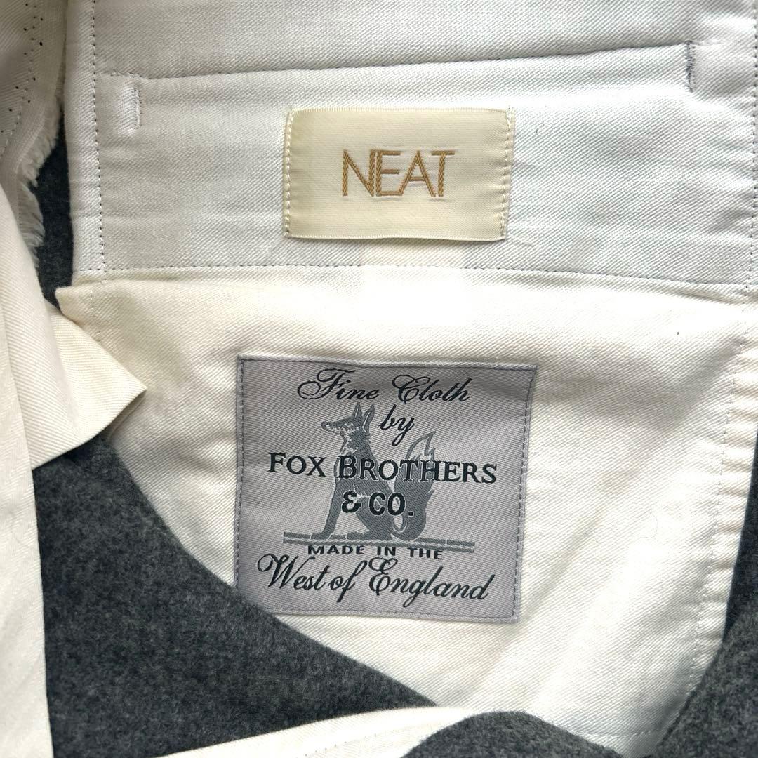 ち*た様 NEAT ニート ウールフランネルトラウザーズ スラックス グレー 4