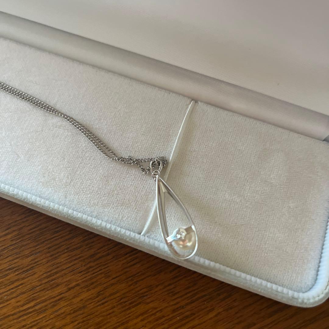 ミキモト　シルバー 真珠 ペンダント ネックレス