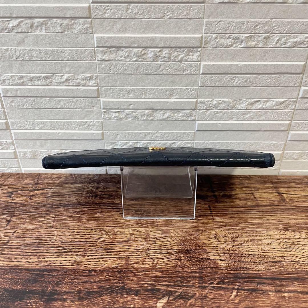 シャネル バッグ付属 ポーチ マトラッセ ラムスキン ココマーク 長財布.