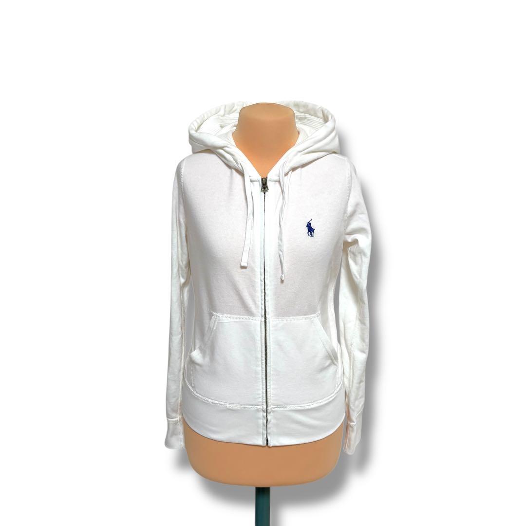 ‼️美品‼️ ラルフローレン ジップアップ パーカー ホワイト　NO3670