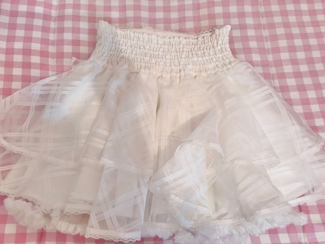 LIZLISA リズリサ シアーチェックフレアスカパン