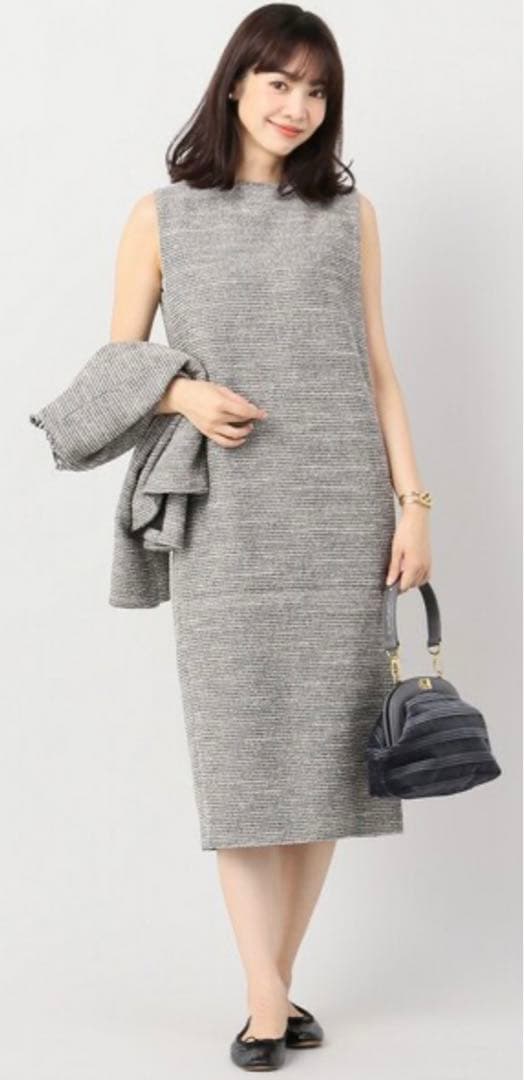 イエナ ツイード ジャケット＆ワンピース セットアップ グレー