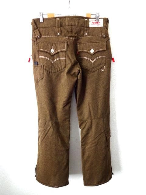 リーバイス×686 ヘリンボーン スノーボード パンツ ブラウン Msize