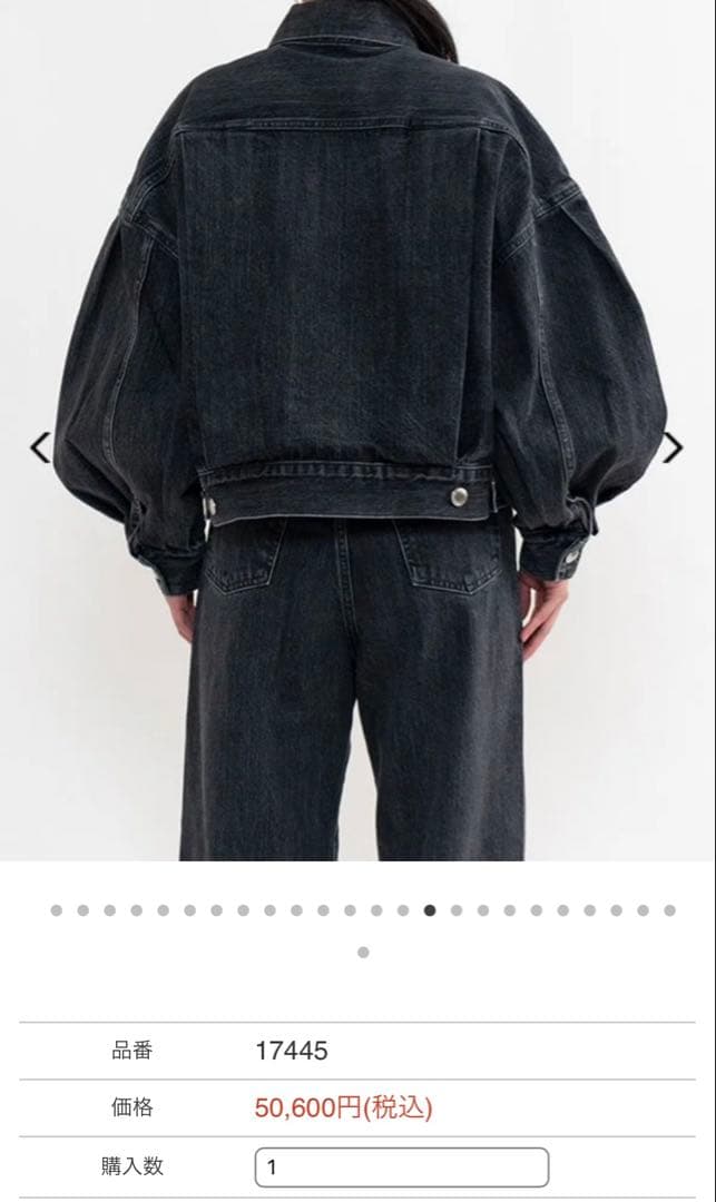 HYKE ハイク　バルーンスリーブデニムジャケット　size1