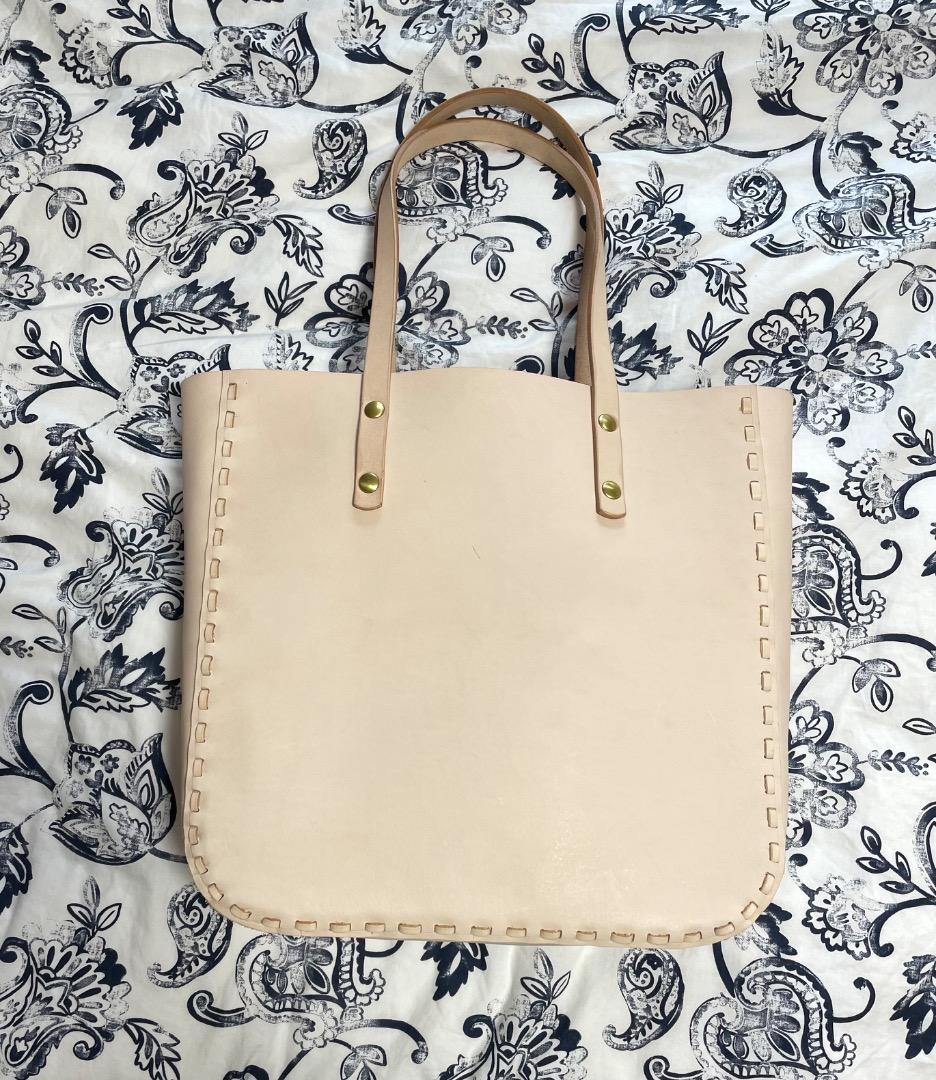 夏 即購入大歓迎さん専用 ヌメ革レース編みバック2点セット