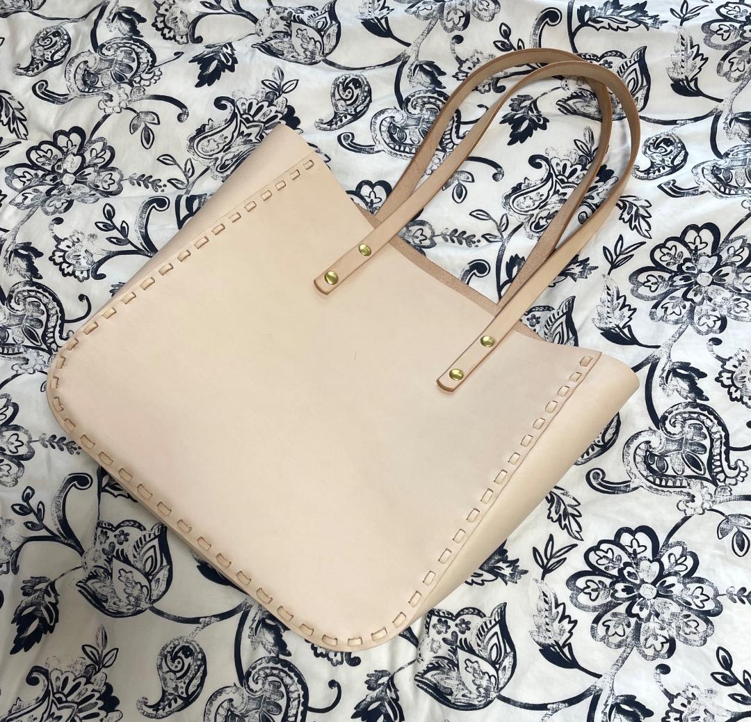 夏 即購入大歓迎さん専用 ヌメ革レース編みバック2点セット