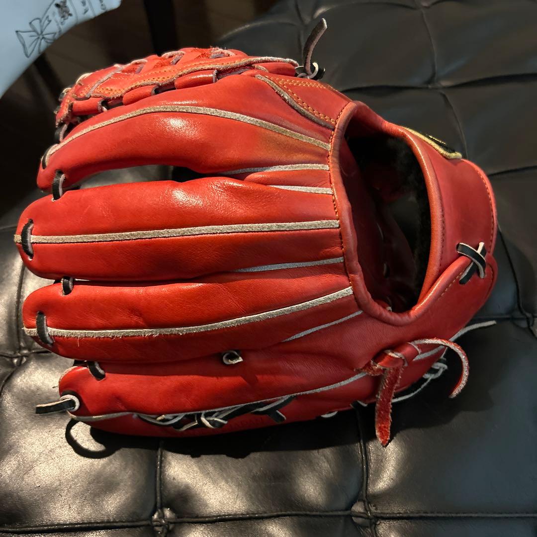 ZETT プロステイタス 硬式グローブ レッド