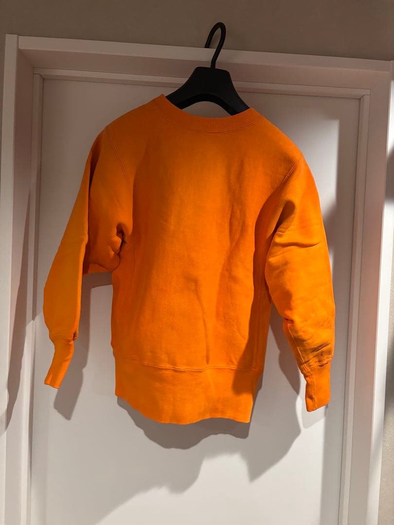 70s 単色　チャンピオン　リバースウィーブ　オレンジ　small 目無し